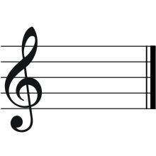 Key of C staff notation